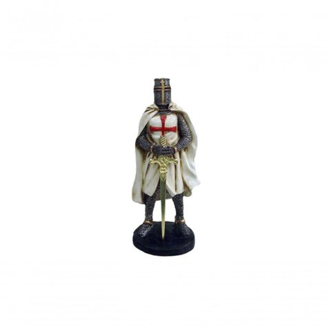 Estatueta Sala Quarto Geek Guerreiro Templário Resina 23x10