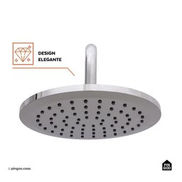 Ducha Chuveiro Redondo de Parede Macaé Pingoo.casa - Prata - 7