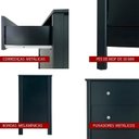 Ver imagem 6 de Cômoda para Quarto 6 Gavetas 145,8cm com Pés Diamond Preto
