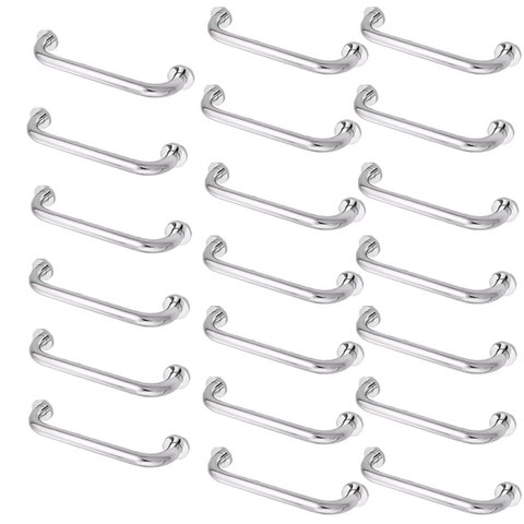Barra Alça Apoio Kit 20 Uni Inox 30cm Deficiente Idoso Gestante Criança Suporte Anti Queda Acidente 