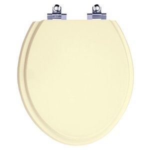 Assento Sanitário Laqueado Soft Close Convencional Bege Claro para Vaso Icasa