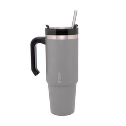 Caneca Térmica Wolff SlimTerm Dupla Parede Cinza 890ml - 2
