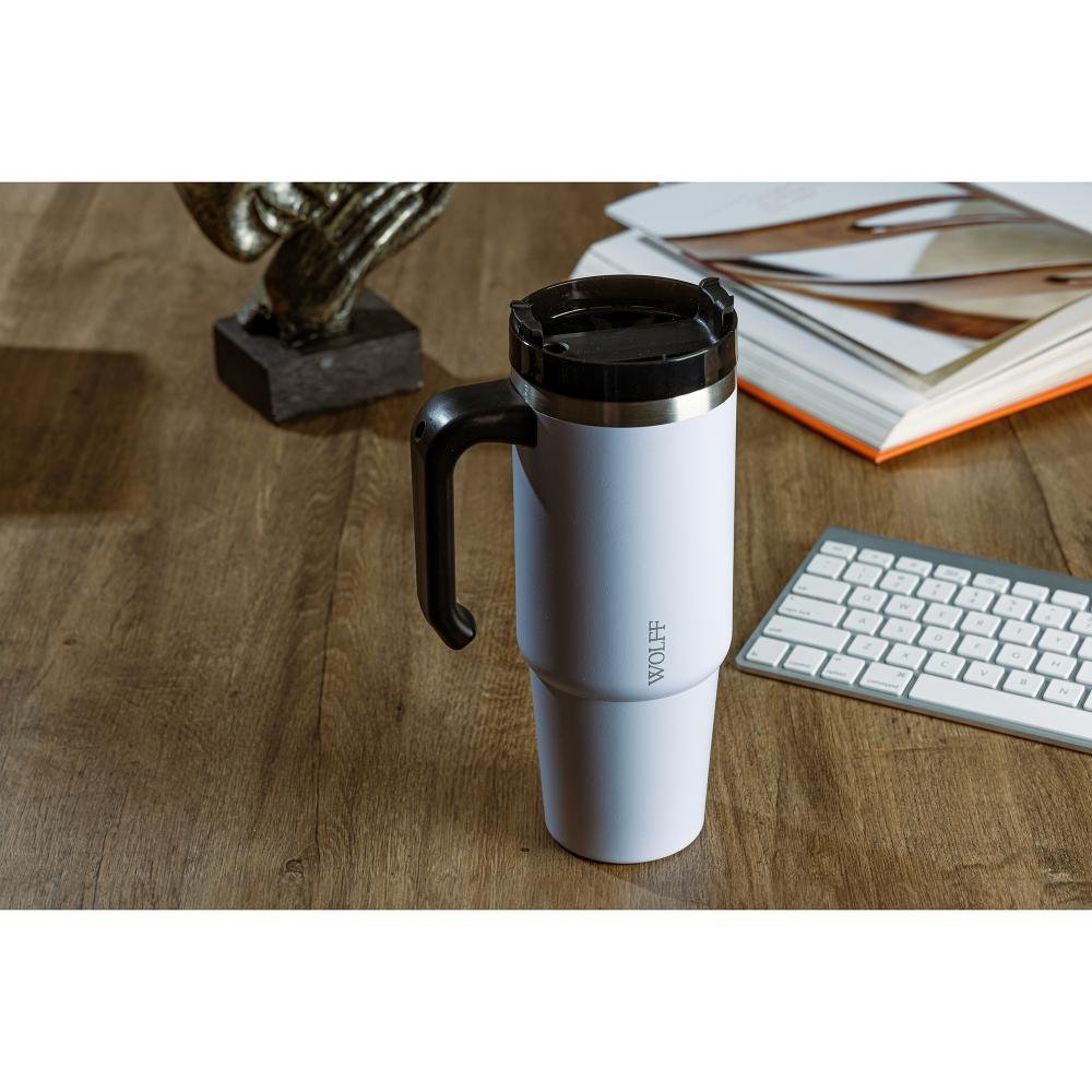 Caneca Térmica Wolff SlimTerm Dupla Parede Cinza 890ml - 7