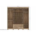 Ver imagem 2 de Guarda Roupa Casal 8 Portas e 4 Gavetas C- Espelho e Pés Jatoba