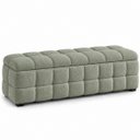 Ver imagem 4 de Recamier Baú Cama Casal 138cm Banco Puf Estofado Bouclé Boss:Olivia/Bouclé
