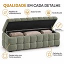 Ver imagem 7 de Recamier Baú Cama Casal 138cm Banco Puf Estofado Bouclé Boss:Olivia/Bouclé