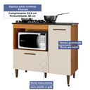 Ver imagem 6 de Balcão 2 Portas para Cooktop 4 Bocas Zurique Kaiki Móveis