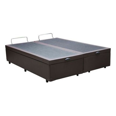 Cama Box Baú Queen Reforçada Cor Corino Marrom