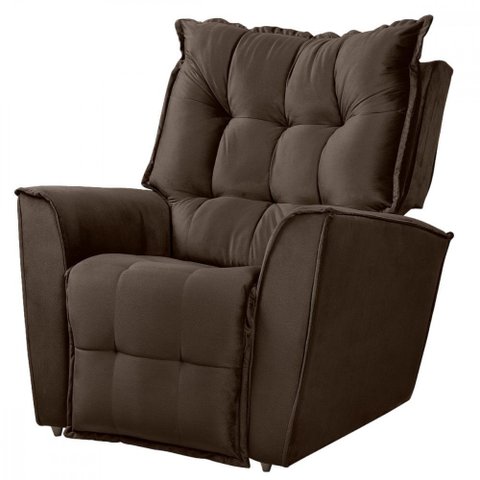 Poltrona do Papai Reclinavel para Sala King Tecido Veludo