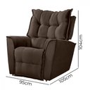 Ver mais imagens de Poltrona do Papai Reclinavel para Sala King Tecido Veludo