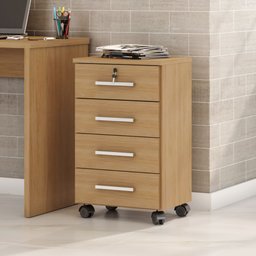 Kit Mesa para Computador Escritório Home Office com Gaveteiro:freijó - 6