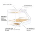 Ver imagem 5 de Treliche com Cama Casal Dreams Madeira Maciça Branco Megamobilia