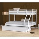 Ver imagem 1 de Treliche com Cama Casal Dreams Madeira Maciça Branco Megamobilia