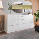Ver imagem 6 de Cômoda para Quarto com 9 Gavetas 200 cm X 90 cm Sun Yescasa Branco