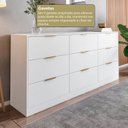Ver imagem 5 de Cômoda para Quarto com 9 Gavetas 200 cm X 90 cm Sun Yescasa Branco