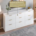 Ver imagem 7 de Cômoda para Quarto com 9 Gavetas 200 cm X 90 cm Sun Yescasa Branco