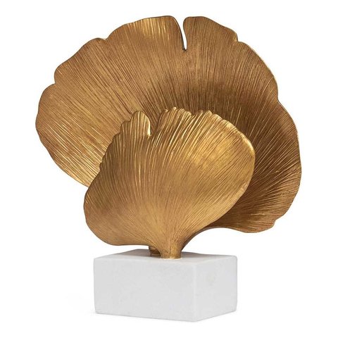 Decoração Escultura em Poliresina Dourada Mart 21029