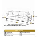 Ver imagem 3 de Sofá para Sala de Estar Fixo 4 Lugares Orfeu Luxo