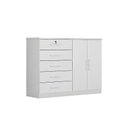 Ver imagem 3 de Cômoda Seul 5 Gavetas 2 Portas em Mdf e Mdp Clic Móveis