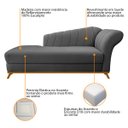 Ver imagem 4 de Kit Diva Recamier Vanessa 160cm Lado Esquerdo e 01 Poltrona Laura Suede Adj Decor Cinza