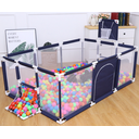 Ver imagem 4 de Cercadinho Chiqueirinho Infantil Retangular 180x120x60cm com Cesta de Basquete e Gol Snh87 Cor: Azul