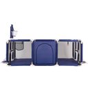 Ver imagem 1 de Cercadinho Chiqueirinho Infantil Retangular 180x120x60cm com Cesta de Basquete e Gol Snh87 Cor: Azul