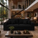 Ver imagem 7 de Sofá Milano | Linho:200/Linho/Preto