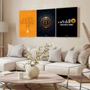 Ver imagem 3 de Kit 3 Quadro Decorativo Bitcoin Cripto Moeda Ethereum Wallet 40x28cm