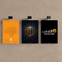 Ver imagem 2 de Kit 3 Quadro Decorativo Bitcoin Cripto Moeda Ethereum Wallet 40x28cm