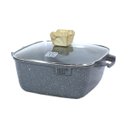 Ver imagem 5 de Jogo Panelas Indução Antiaderente Revestimento Mármore Cerâmico Cook Style 4 Peças Cinza