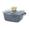Jogo Panelas Indução Antiaderente Revestimento Mármore Cerâmico Cook Style 4 Peças Cinza - 5