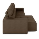 Ver imagem 7 de Sofá Retrátil 3 Lugares 204cm 2 Módulos Nero Couro Cappuccino G52 - Gran Belo