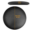 Ver imagem 5 de Kit 05 Assentos Redondo Banqueta Cadeira Estofados Poltronas H02 Corino Preto 25 cm - Lyam Decor Ass