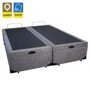 Ver imagem 2 de Cama Box Baú Queen Bipartido Suede Cinza Emth 158x198x40