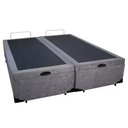 Ver imagem 4 de Cama Box Baú Queen Bipartido Suede Cinza Emth 158x198x40