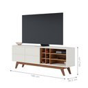 Ver imagem 2 de Bancada para TV 70 Polegadas Charles Off-White Matte Freijo