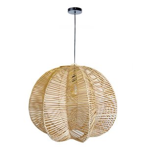 Luminária Pendente Estrela Rattan Fibra Natural 60cm 1xE27Lili Casa Único