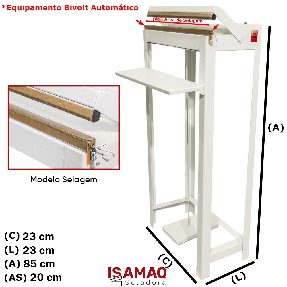 Seladora Pedal 20cm com Temporizador para Sacos Plásticos - 2