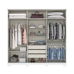 Guarda Roupa Casal 6 Portas 3 Gavetas Órion Casa 812 - 3