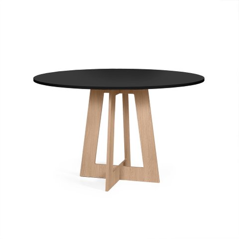 Mesa de Jantar Redonda 6 Lugares 120cm Montreal Preto/jade - Straub Web
