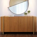 Ver imagem 3 de Aparador Buffet para Sala de Jantar 4 Portas 160cm Puerto C04 Freijó Preto Fosco Dourado - Lyam Deco