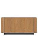 Ver imagem 2 de Aparador Buffet para Sala de Jantar 4 Portas 160cm Puerto C04 Freijó Preto Fosco Dourado - Lyam Deco