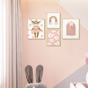 Ver imagem 2 de Kit 4 Quadros Decorativos Boho Infantil Rosa Menina