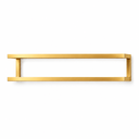 Ver imagem 3 de Porta Toalhas Dourado Duplo 60cm Reforçado Suporte para Parede Multiuso Premium para Banheiro