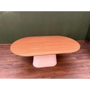 Ver imagem 5 de Mesa de Jantar Cone Zoe 140x90cm Base Laca Branca Tampo Cinamomo