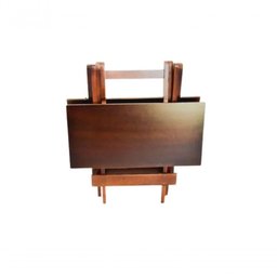 Conjunto Mesa Dobrável 70x70 C/ 4 Cadeiras Imbuia Estofadas Verde - 3