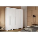 Ver imagem 1 de Guarda Roupa Solteiro 6 Portas e 3 Gavetas Paolla Branco - Acp