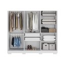 Ver imagem 7 de Guarda Roupa Solteiro 6 Portas e 3 Gavetas Paolla Branco - Acp