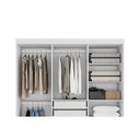 Ver imagem 5 de Guarda Roupa Solteiro 6 Portas e 3 Gavetas Paolla Branco - Acp