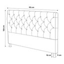 Ver imagem 3 de Cabeceira Cama Box Solteiro Lylla 90cm Capitonê com Frame Veludo Rosê - Desk Design